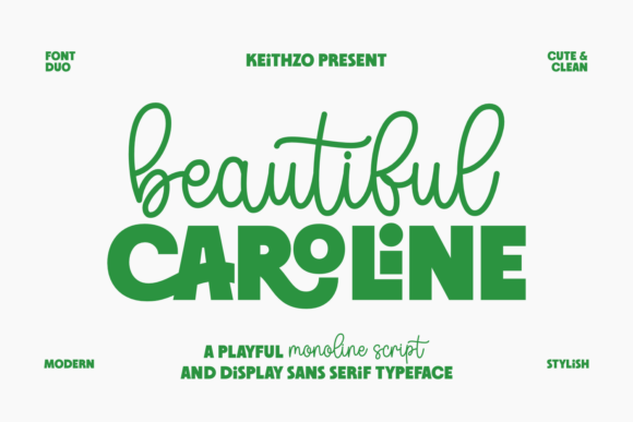Beautiful Caroline: A Playful Display Font for Makers