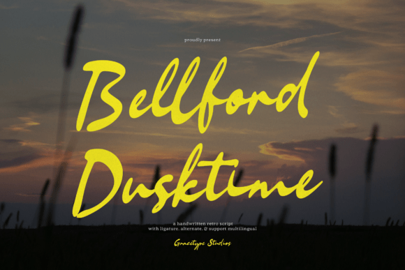 Bellford Dusktime: A Vintage Script Typeface for Branding