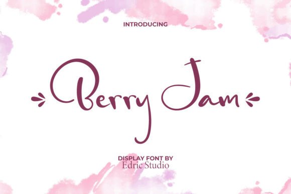 Berry Jam: A Delicate Script Typeface for Sweet Branding