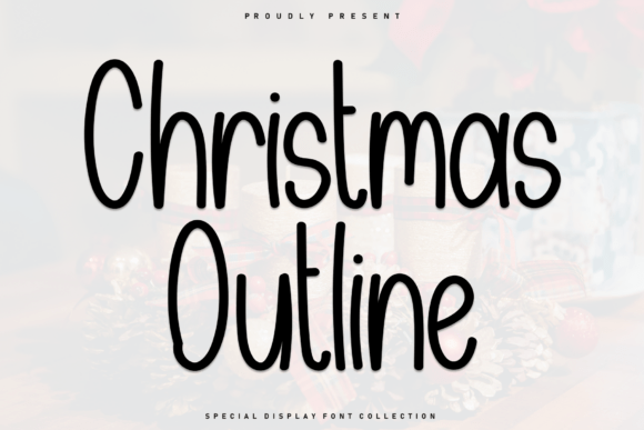 Christmas Outline: A Playful Holiday Typeface for Editors