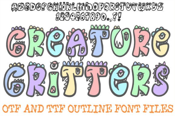 Creature Critters Font for Playful Editorial Design