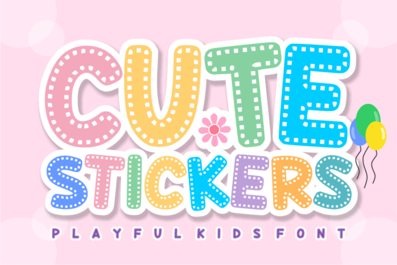Cute Stickers Font: A Playful Display Choice for Designers