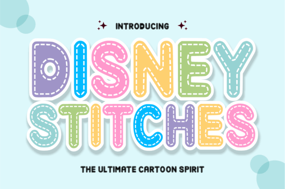 Disney Stitches: A Whimsical Display Font for Playful Campaigns