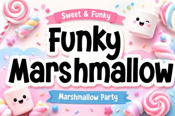 Funky Marshmallow Typeface for Bold Web Design