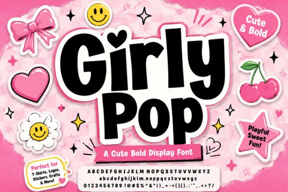 Girly Pop Typeface for Bold Branding