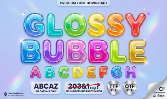 Glossy Bubble Font Review for Makers