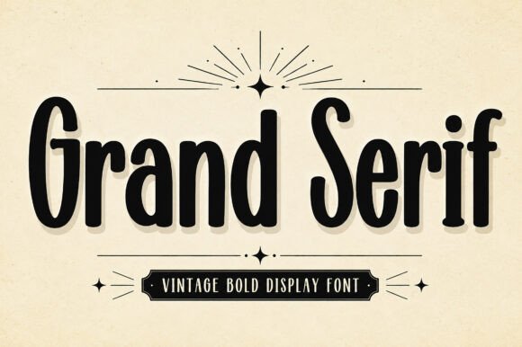 Grand Serif: A Vintage Display Font for Editorial Design