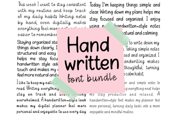 Handwritten Font Bundle for Crafters