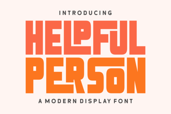 Helpful Person: A Retro Display Typeface for Crafters
