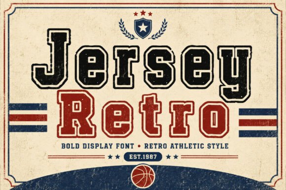 Jersey Retro: A Vintage Sports Display Font for Web Design