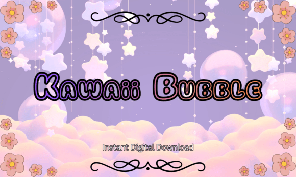 Kawaii Bubble Font for Dreamy Editorial Design