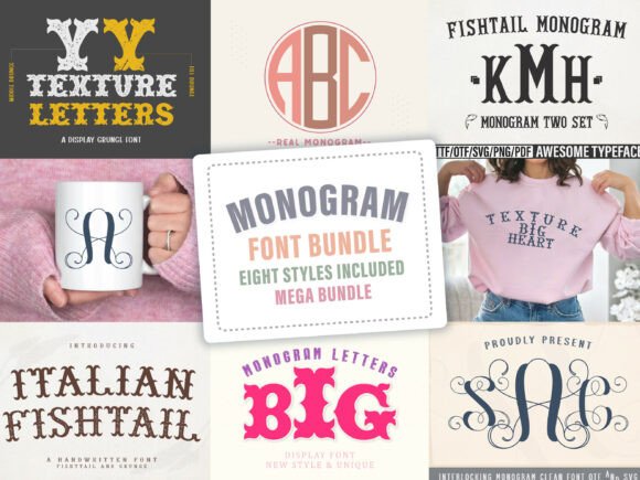 Monogram Bundle: A Typeface for Editorial Elegance
