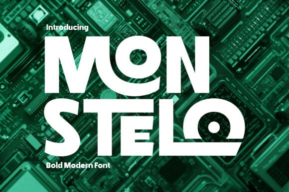 Monstelo: A Bold Modern Typeface for Editorial Design
