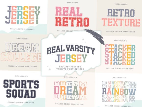 Real Varsity Jersey Bundle for Bold Web Typography