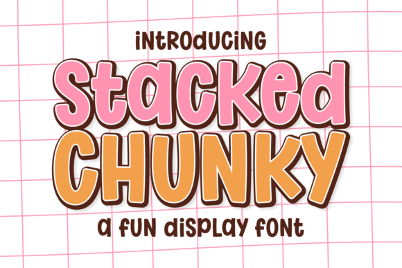 Stacked Chunky Font for Crafters