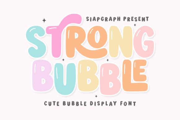 Strong Bubble Typeface for Playful Editorial Design