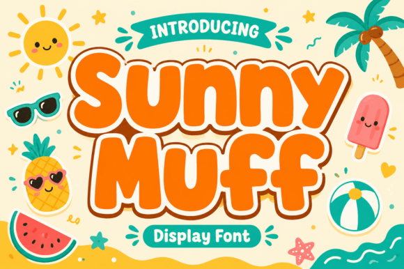 Sunny Muff: A Vibrant Display Font for Summer Branding