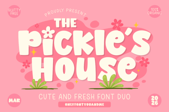 The Pickles House: A Playful Display Font for Modern Branding
