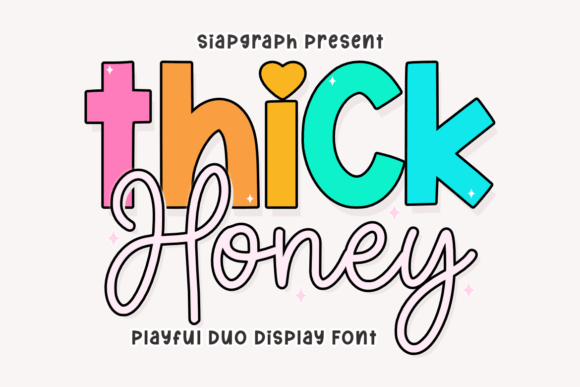 Thick Honey Duo Typeface for Makers