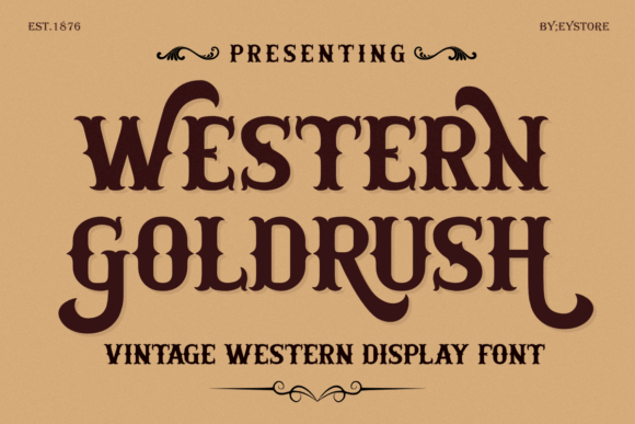 Western Goldrush: A Bold Vintage Typeface for Editorial Design